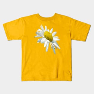 Close Up Common White Daisy Cut Out Kids T-Shirt